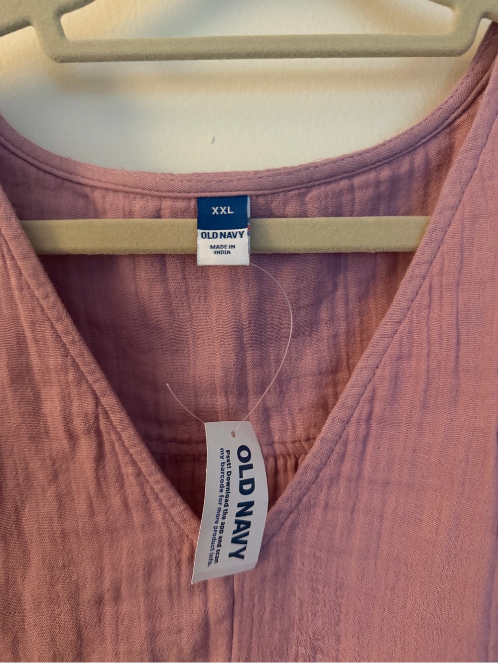 Old Navy Dusty Mauve Ruffle Sleeve V-Neck Blouse - Picture 2 of 2